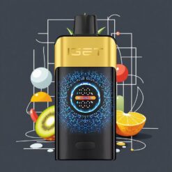 IGET ONE 12000 Puffs Disposable Vape Kiwi Pineapple with 2700mAh Battery & Large Curved Color Screen