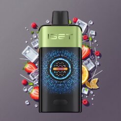 IGET ONE 12000 Puffs Disposable Vape Strawberry Kiwi Ice with 2700mAh Battery & Large Curved Color Screen