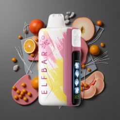 Elf Bar Ice King 40000 Puffs Disposable Vape Peach with Adjustable Cooling Levels & LCD Display