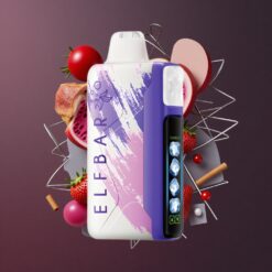 Elf Bar Ice King 40000 Puffs Disposable Vape Sour Strawberry Dragonfruit with LCD Display & Adjustable Cooling