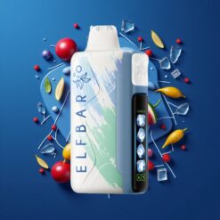 Elf Bar Ice King 40000 Puffs Rechargeable Disposable Vape Blue Razz Ice with LCD Display